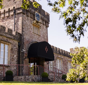 Outside Hensol Castle Distillery