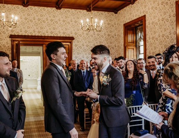 Jack and Ashley at the altar