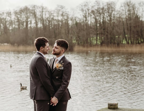 Couple by the lake