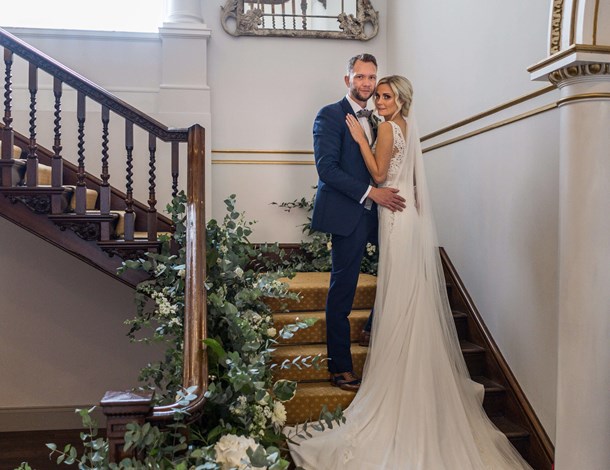 Couple on the stairs