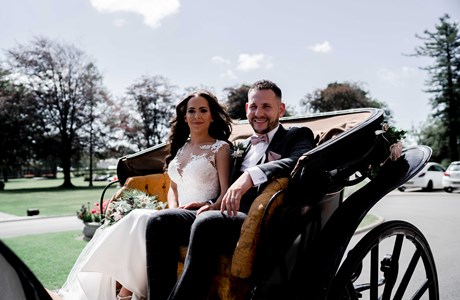 Couple in carriage