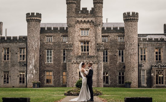 Couple in front of Hensol Castle