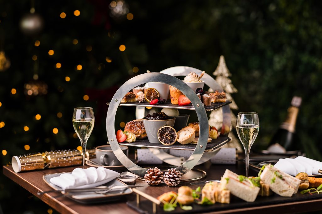 Christmas Eve champagne afternoon tea